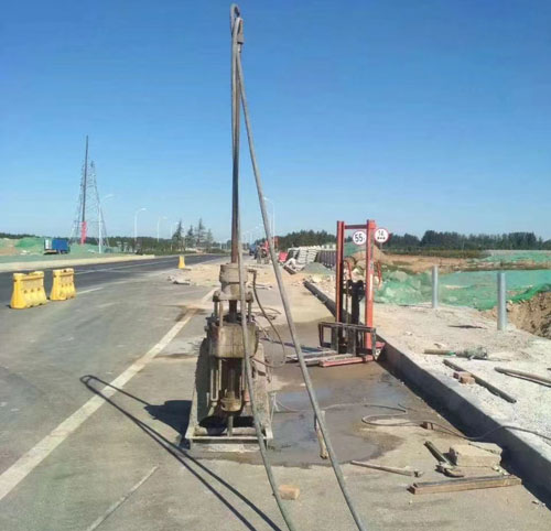 定安公路高聚物注浆加固